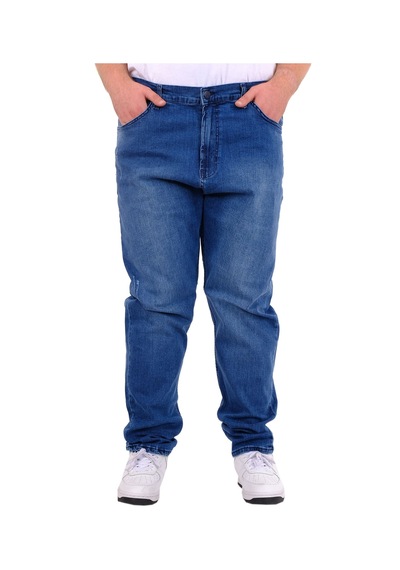 Mode Xl Büyük Beden Erkek Pantolon Klasik Kot 21920 Açık Mavi Açık Mavi