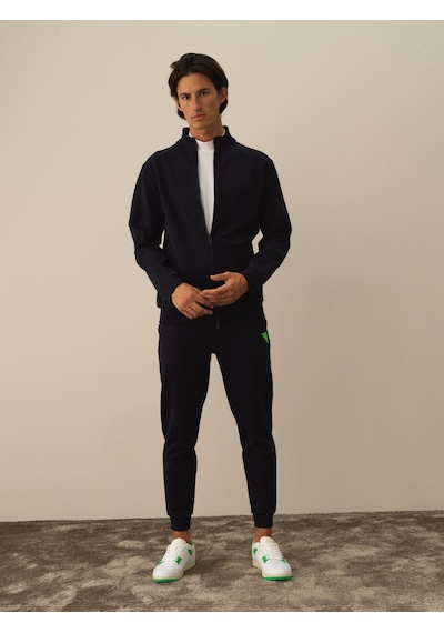 Xint Lacivert Pamuk Dokulu Regular Fit Sweatmont 350170