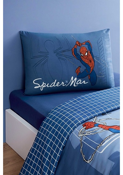 Disney Nevresim Takımı Ranforce Tek Kişilik Gri Spıderman Sense