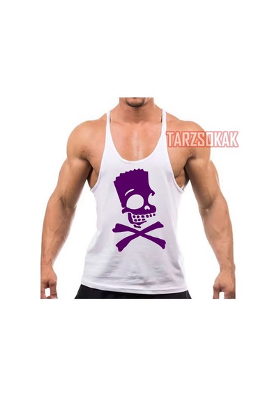 Tarzsokak Gym Tank Top Fitness Sporcu Atleti Gym117 Beyaz
