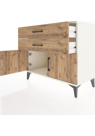 Hyperion Şifonyer 2 Çekmeceli 2 Kapaklı 88x44x80 Aytaşı-çam Aytaşı
