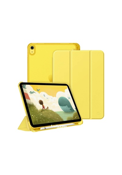 Apple iPad Uyumlu 11. A16 11inç/10. 10.9inç İle Uyumlu Kılıf Cover Kalem Bölmeli Pc Case Sarı Sku: Zeusb0h4v5f7z5 Arka Kapak