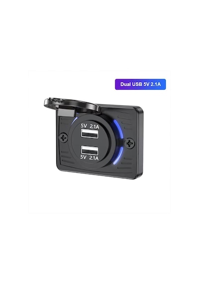 Dual Usb 5v 2.1a Panel Tipi Araç Otobüs İçin Slim Şarj Soketi