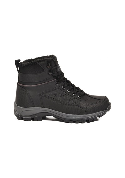 Siyah Kırışık İçi Kürklü Soğuğa Dirençli Kaymaz Taban Unisex Outdoor Bot 980 G Siyah