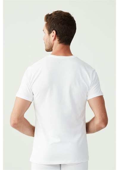 U.S. Polo Assn. U.s Polo Assn. 80197 Erkek 2'li Yuvarlak Yaka Yarım Kol Atlet-beyaz Beyaz