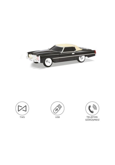 Bluetooth Hoparlör Cadillac 1969 Görünümlü Retro Klasik Araba Tasarımlı 10w Fm Usb Tws Speaker D83