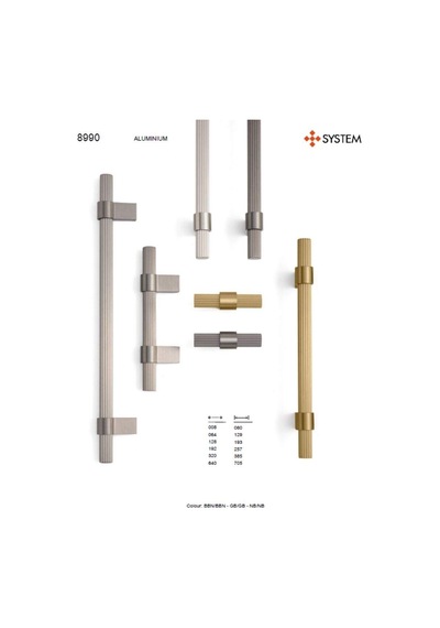 System Düğme Mobilya Kulbu Nikel Saten 8mm Kulp Sy8990 0008 Nb-nb Çok Renkli