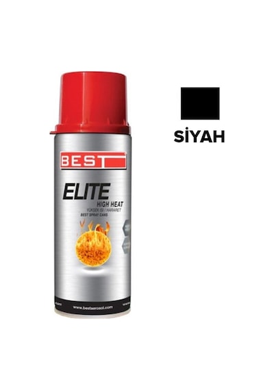 Best Elite 600C Isıya Dayanıklı Siyah Sprey Boya 400 ML