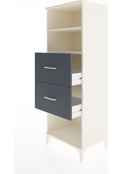 Hyperion Dolap 2 Raflı 2 Çekmeceli 60x44x163 Aytaşı-antrasit Aytaşı