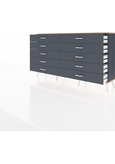 Arges Konsol 10 Çekmeceli 176x30x99 Antrasit-çam/antrasit Antrasit-çam/antrasit Arges Konsol 10 Çekmeceli 176x30x99 Antrasit-çam/antrasit Antrasit-çam/antrasit