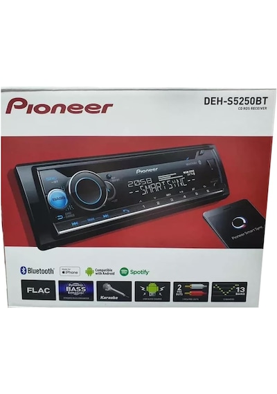 Pıoneer Deh-s5250bt-usb-mp3-cd-çift Bluetooth-renk Değiştiren-4x50w-2 Anfi Çıkışlı-profesyonel Tesisat Teybi