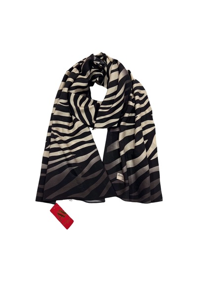 Armine Modal Şal - Zebra Model - Kahve Kahve