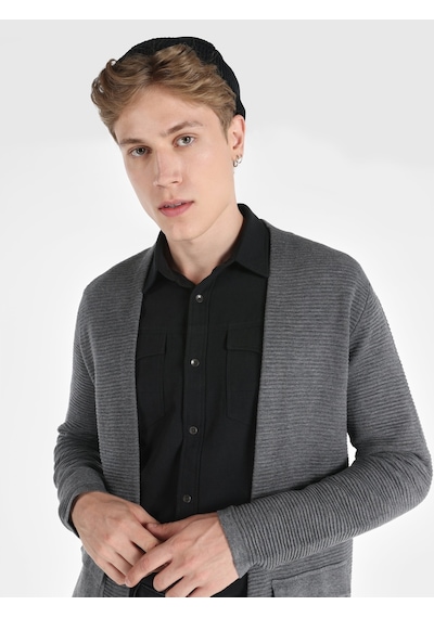 Colin's Colins Regular Fit Cepli Gri Erkek Hırka Cl1065572 Gri Melanj Colin's Colins Regular Fit Cepli Gri Erkek Hırka Cl1065572 Gri Melanj