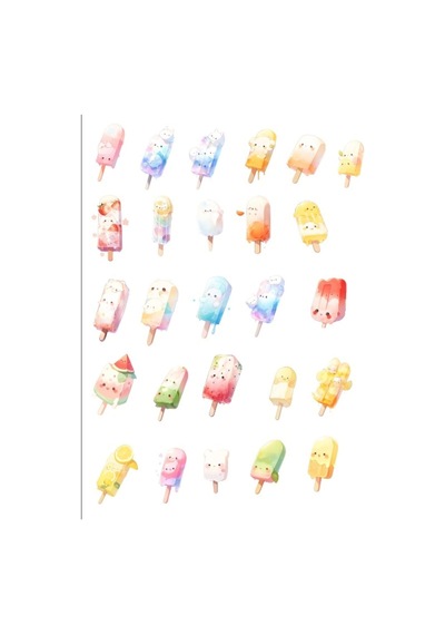 Sevimli Dondurmalar Sticker Set