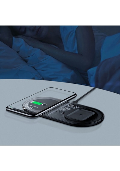 Baseus Sımple 2In1 Kablosuz Wıreless Şarj 18W Apple Uyumlu iPhone s Pods