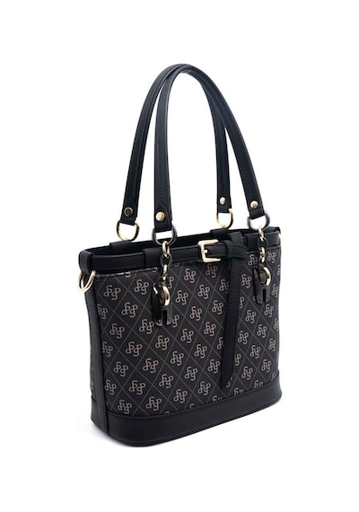 Silver Polo Sp1155 Kadın El Çantası Monogram Füme-siyah