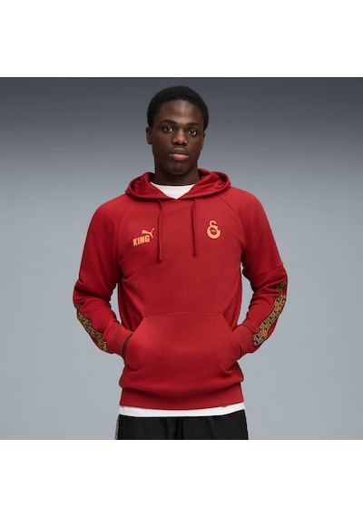 Puma Galatasaray Kıng Erkek Kapüşonlu Sweatshırt 782935 01 Kırmızı