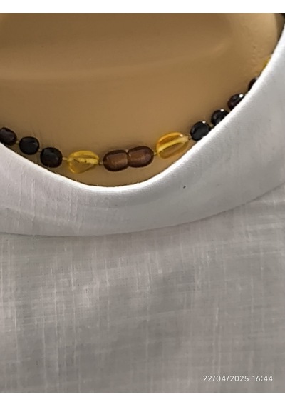 Fy Doğaltaş Yetişkin Litvanya 1.sınıf Ateş Bal Kehribar Kolye Çok REnkli