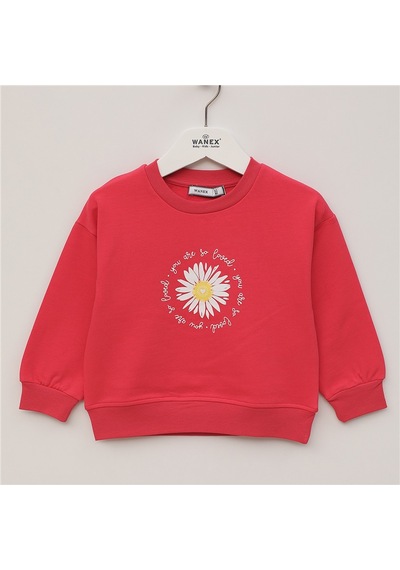 Wanex Kız Çocuk Uzun Kol Kalın Sweat - 32609 Mor