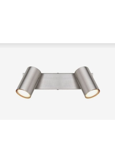 Mylights Demet Habek Paslanmaz İnoxx Aplik Panasonic Gün Işığı Led Ampullü İkili Led Spot Avize Hareketli Başlıklar Gümüş Gri