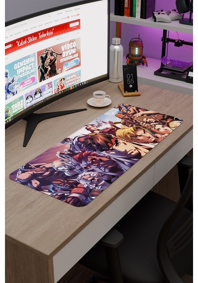 Street Fighter Kaymaz Dikişli Kauçuk Oyuncu Mousepad V2 - 70x30 Xl Gaming Mouse Pad Fare Altlığı