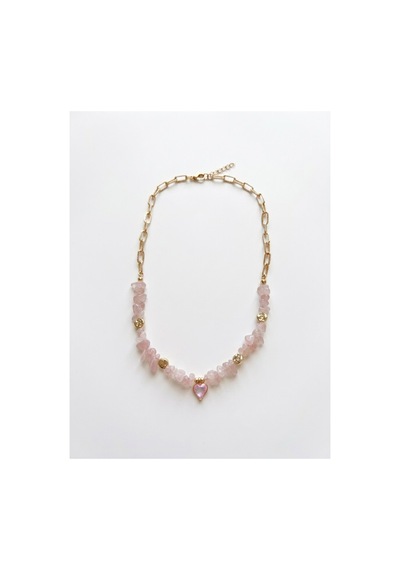 Kalpli Pembe Taşlı Tasarım Pinterest Kolye Kararmaz Hediye Kutulu Kadın Kolye Pembe - 913442325 Pembe