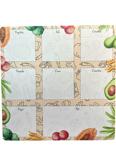 19.5x19.5cm 52 Yaprak Haftalık Planner - Kitchen Diğer