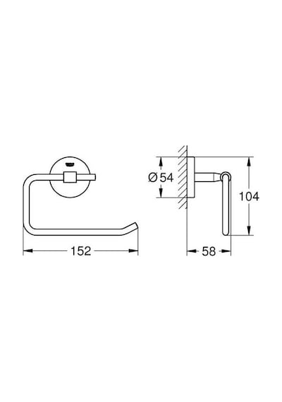 Grohe Bau Cosmopolopiltan Kapaksız Tuvalet Kağıtlık