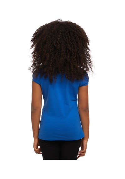 Lovetti Saks Kız Çocuk Kısa Kollu Basıc Tişört 31001S018 Saks