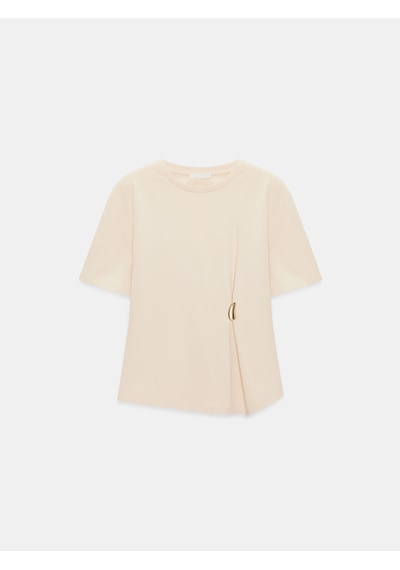 Dilvin 32445 Aksesuar Detaylı Basic T-shirt-taş Taş