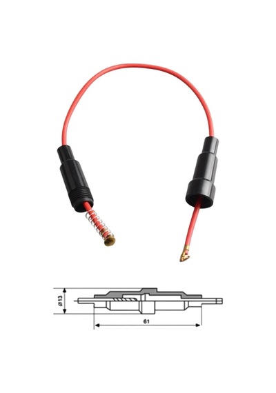 Ic-237c-2 Sigorta Yuvası Kablolu 6x30mm