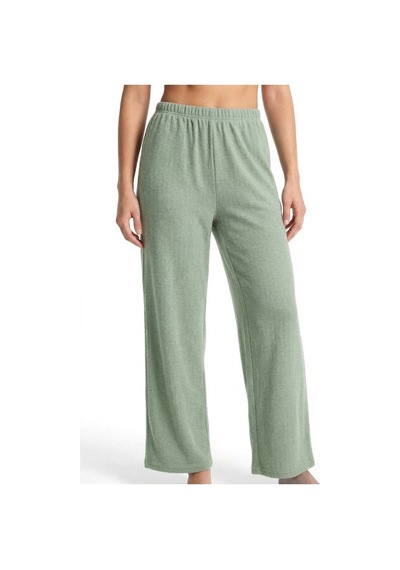 Akbeniz Kadın Büyük Beden Rahat Kesim Cepli Pijama Altı Yeşil