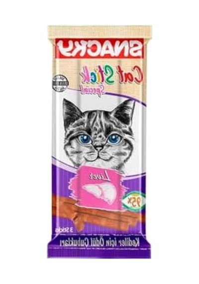 Ciğerli Kedi Stick Ödül, 3x5g Paket