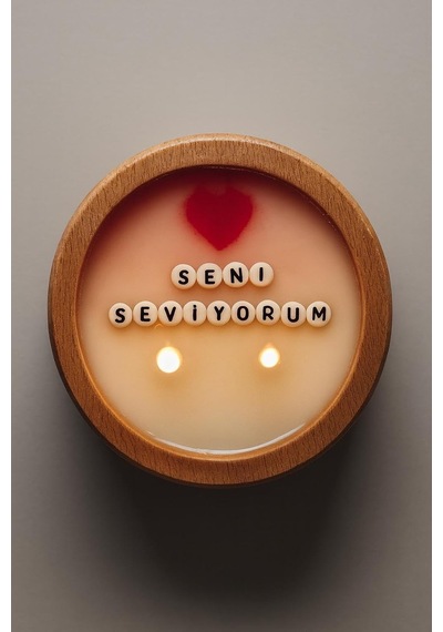 Gizli Mesajlı Mum Seni Seviyorum El Yapımı Soya Mum Ahşap Kasede, Çift Fitilli, Sevgiliye Hediye Seçeneği Çok Renkli Gizli Mesajlı Mum Seni Seviyorum El Yapımı Soya Mum Ahşap Kasede, Çift Fitilli, Sevgiliye Hediye Seçeneği Çok Renkli