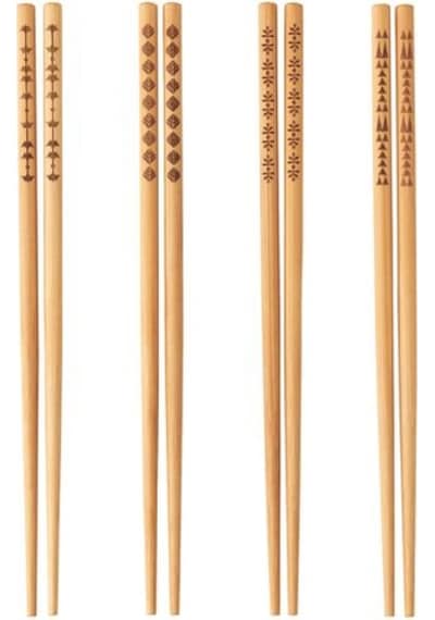 Çin Çubukları Chopsticks 10 Çift Çok Renkli