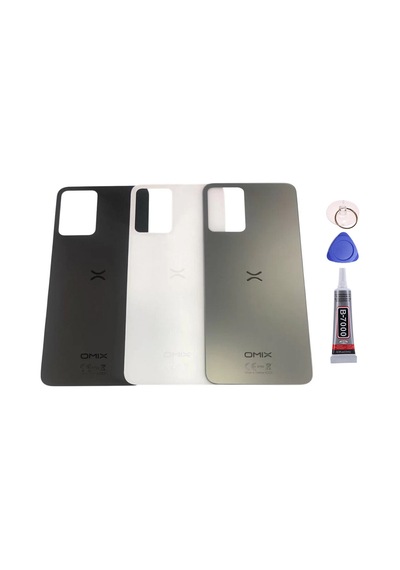Omix X700 Beyaz Arka Kapak Batarya Kapağı Pil Kapağı Yapışkan Ve Sökme Aparatıyla Beraber Full Set Beyaz