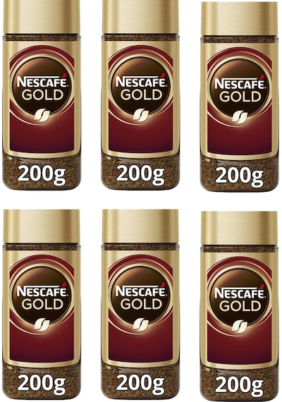 Nescafe Gold Kahve Cam 200 Gr X 6 Adet Çözünebilir
