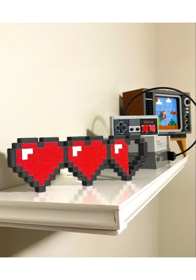 Minecraft Kalp Süs Biblo Duvar Ve Masaüstü Süsü 1 Adet
