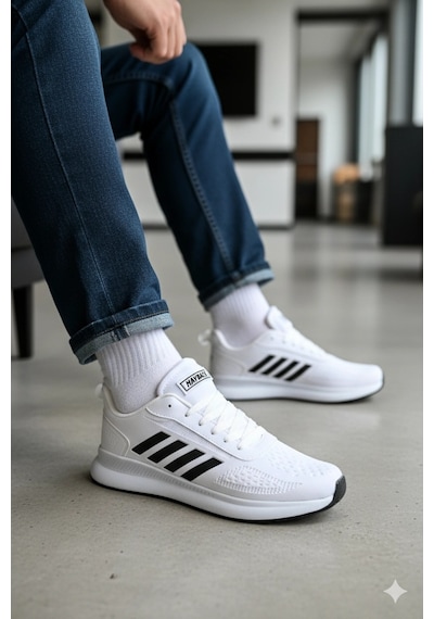 Mayback Unisex Spor Ayakkabı 36-40 Beyaz Beyaz