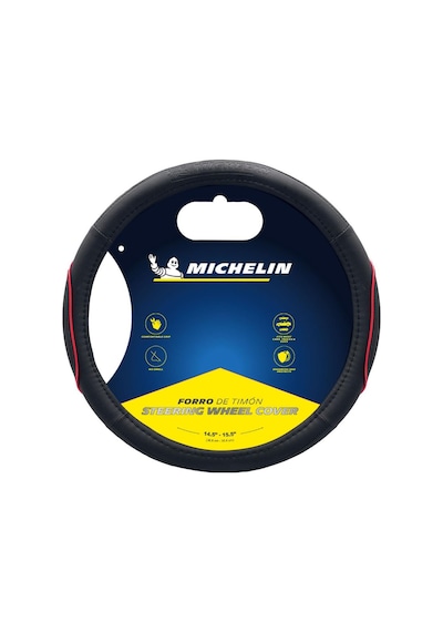 Michelin Mc1003nr Premium Suni Deri Direksiyon Kılıfı Kırmızı