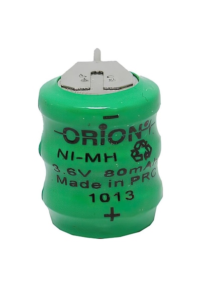 Orion 3.6 V 80 mAh Ni-MH 3 Bacaklı Buton Şarj Edilebilir Pil