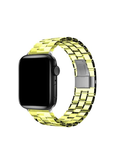Ekılıf - Apple Uyumlu  Watch 38mm - Kordon Kayış Krd-33 - Sarı