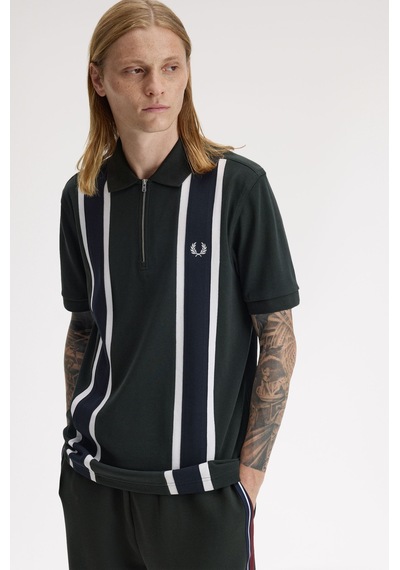 Fred Perry M2420-q20 Tramline Erkek Polo Tişört Koyu Yeşil