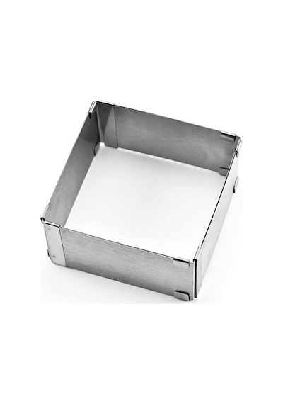 Narkalıp Yuvarlak Kare Ayarlanabilir Kek Kalıbı 2'li Set Derinlik 10 CM