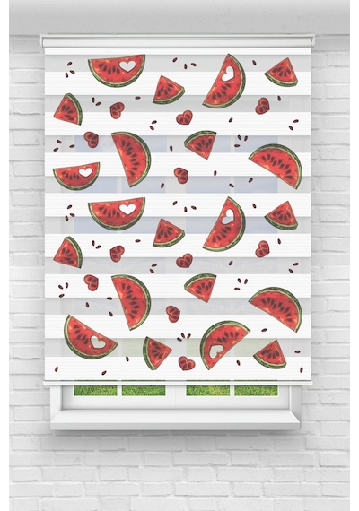 Perdeoutlet38 Enxboy Karpuz Dijital Baskılı Zebra Perde-cocuk Odası-stor Perde Renkli