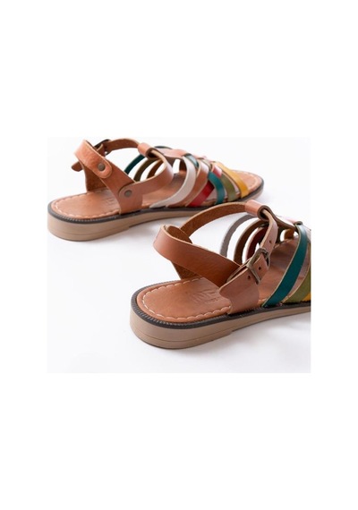 Alemdarshop 205-208 Multi Hakiki Deri Ortopedik Taban Kadın Sandalet