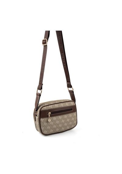 Silver Polo Sp1162 Kadın Çapraz Çanta Monogram Y.yeşil-kahve