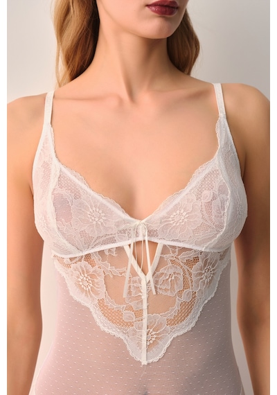 Suwen Vivienne Dantelli Body St4450612036 Ekru