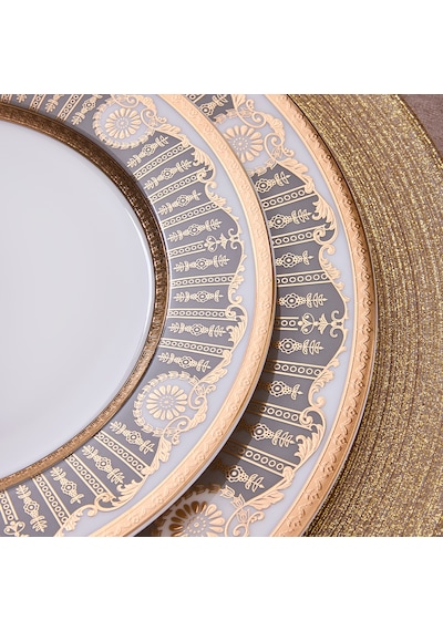 Evaliza The Queen Gold 60 Parça 12 Kişilik Yemek Takımı Renkli