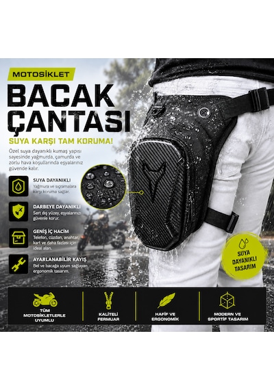 Motosiklet Bacak Çantası Su Geçirmez Suya Dayanıklı Telefon Cüzdan Anahtar Çantası Ayarlanabilir Bel Bacak Çantası Gri - Siyah Motosiklet Bacak Çantası Su Geçirmez Suya Dayanıklı Telefon Cüzdan Anahtar Çantası Ayarlanabilir Bel Bacak Çantası Gri - Siyah